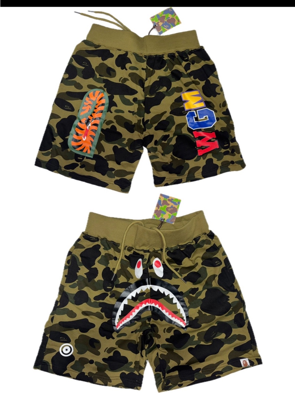 BAPE ABC Camo Shark Sweatshorts